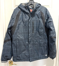 Columbia Omni-Heat Insulated Refelective Full Zip Jacket Coat Kids XL 18/20 Blue