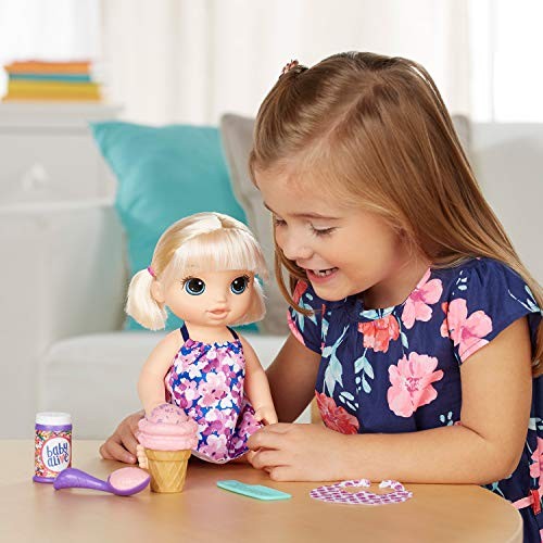 Baby Alive Wonderful Ice Cream and Baby Set Blonde Hair Doll Accessory included