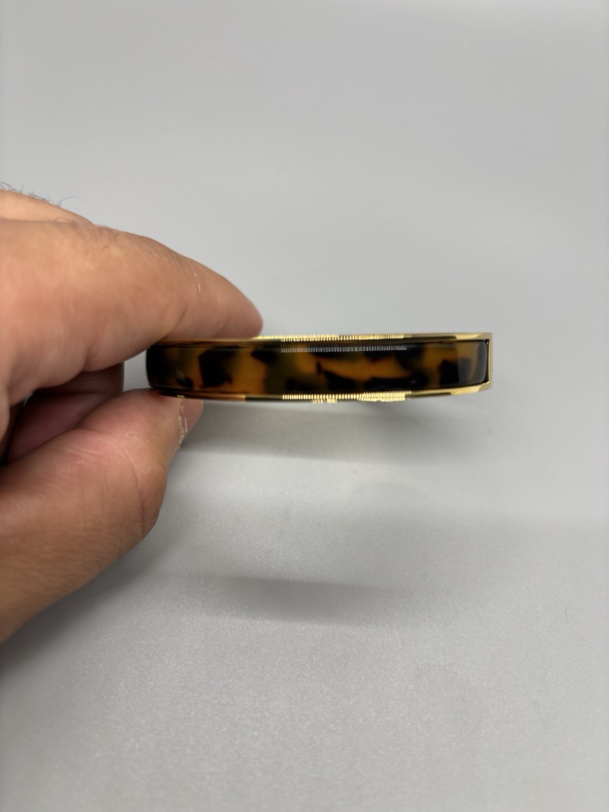 J Crew Cheetah Print Hinged Stackable Bangle Brac… - image 2