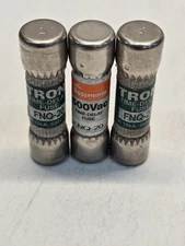 Bussmann FNQ-20 20A Time Delay Tron Fuse 500VAC Lot Of 3 NEW i10