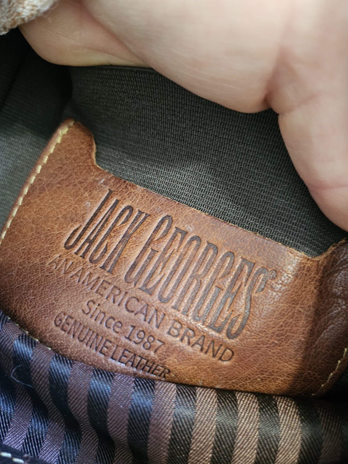 Jack Georges Backpack Embossed Tooled Genuine Lea… - image 15