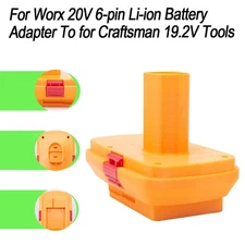 Battery Adapter For Worx 6-pin 20V Li-Ion Battery To For Craftsman 19.2V Tools
