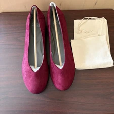 Eileen Fisher Patchi Crimson Suede Elegant Women's Flats Shoes Sz.9M