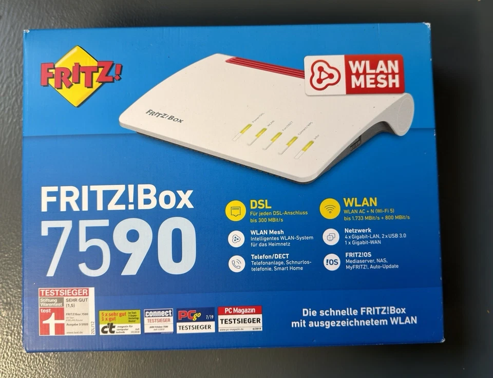 AVM FRITZ!Box 7590 Wireless Router + Modem - Weiss (20002784)