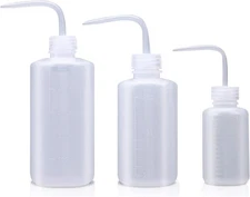 1 or 3 Pack Squirt Squeeze Bottle 250 or 150/250/500ml Narrow Mouth LDPE Clear