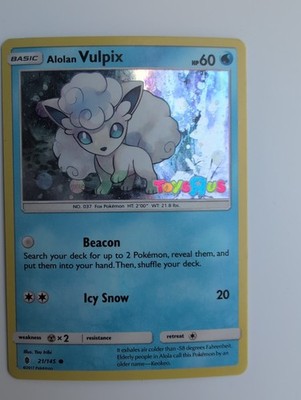 Pokemon Card - Alolan Vulpix Guardians Rising 21/145 Toys R Us Promo