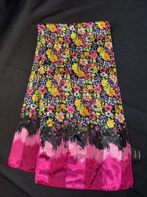 Cejon Women s Scarf  Beautiful, Vibrant Floral Pattern 60x10 Inches￼