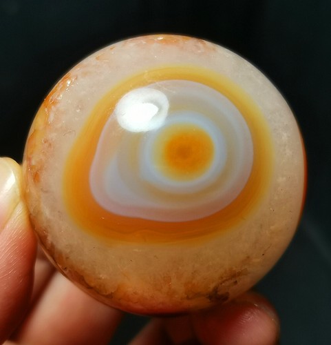 TOP 116G Natur Poliert Gibi Augen Achat Gebändert Achat Kristallkugel Heilung R112 - Bild 2 von 14