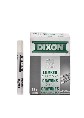 Dixon White Lumber Crayon - Box of 12