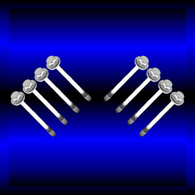 Chrome Valve Cover Bolt Set For Small Block Chevy Engines - Set Of 8 Bolts
