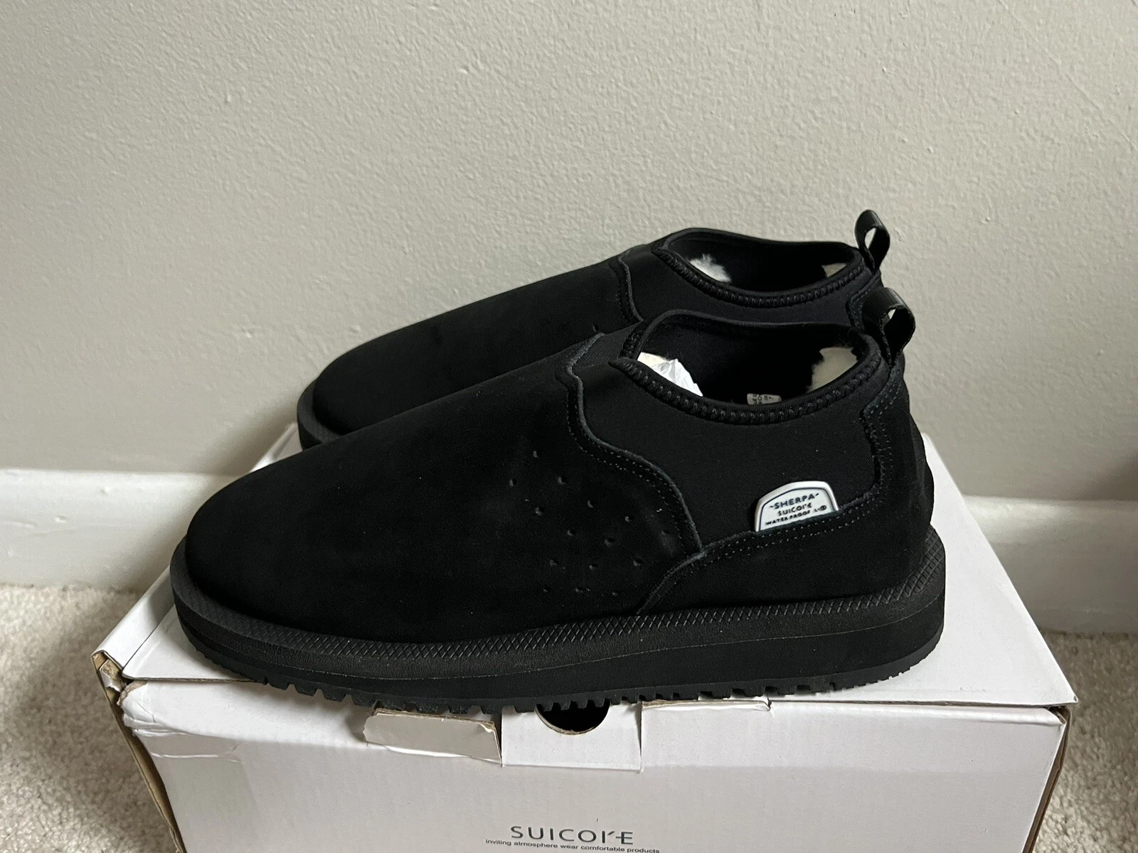 Suicoke Ron 100 % authentique   VM2   MID shearling noir taille 8 OG 073MWPAB