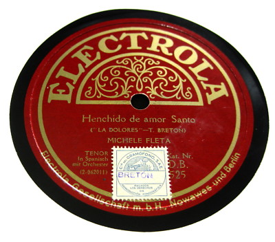 Michele Fleta - Henchido de amor Santo / Ay Ay Ay ELECTROLA (0215) 