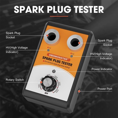 Dual Hole Spark Plug Tester Diagnostic Tool 12V Gasoline Car Ignition Analyzer - Picture 3 of 10