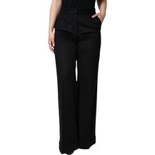 DOLCE & GABBANA Pants Black Cashmere Mid Waist Women IT36/US2/2XS 1820usd