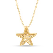 Diamond Starfish Necklace In Fine Diamond Necklaces Pendants for