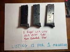 1 Ruger LC9 LC9s EC9 EC9s 7 Round OEM Magazine with Extended Floorplate