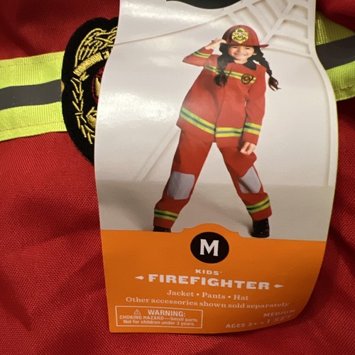 Hyde & Eek Kids Medium 8-10 Firefighter Halloween Costume: Jacket, Pants & Hat - Picture 4 of 4
