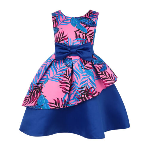 Girl's Princess Dress Floral Embroidery Birthday Party Ball Gown Pageant Dresses - Bild 8 von 14