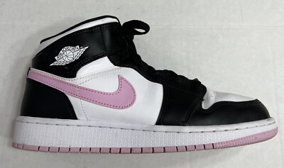 Nike Air Jordan 1 Mid GS White Arctic Pink 555112-103 Youth