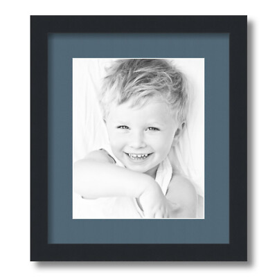 ArtToFrames Matted 12.5x15 Black Picture Frame with 2'' Mat, 8.5x11 Opening 3926