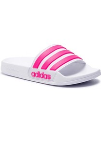 adidas pink and white slides