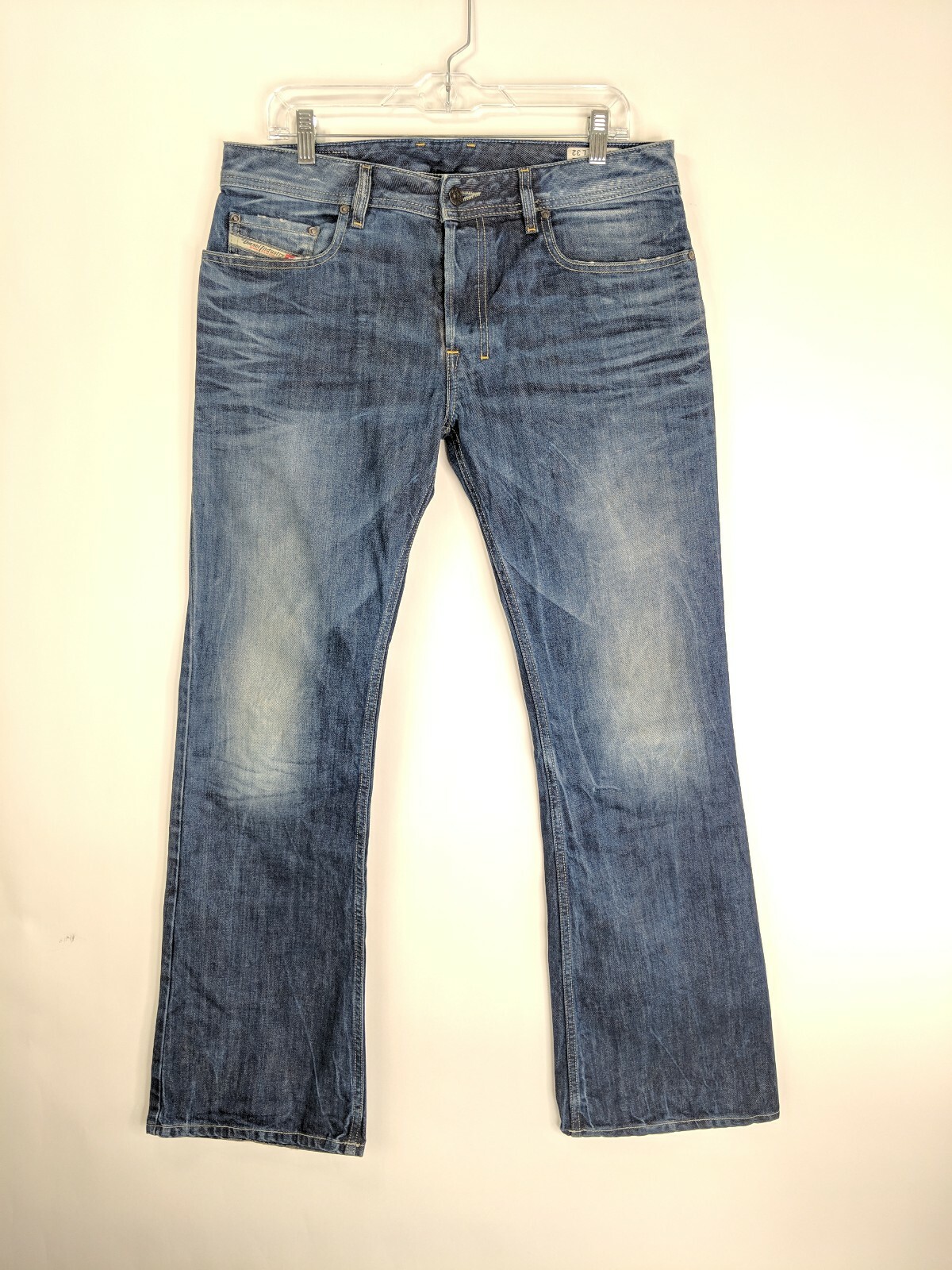 Diesel Mens 34x33 100% Cotton Zathan Regular Boot Dark Wash bluee Jeans Diesel Mens 34x33 100% Cotton Zathan Regular Boot Dark Wash bluee Jeans