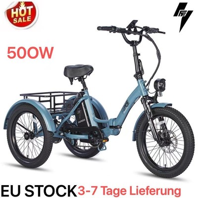 NEW 3-Rad Elektrofahrrad,20 Zoll Elektro Dreirad E-Bikes / Ein Korb Fafrees