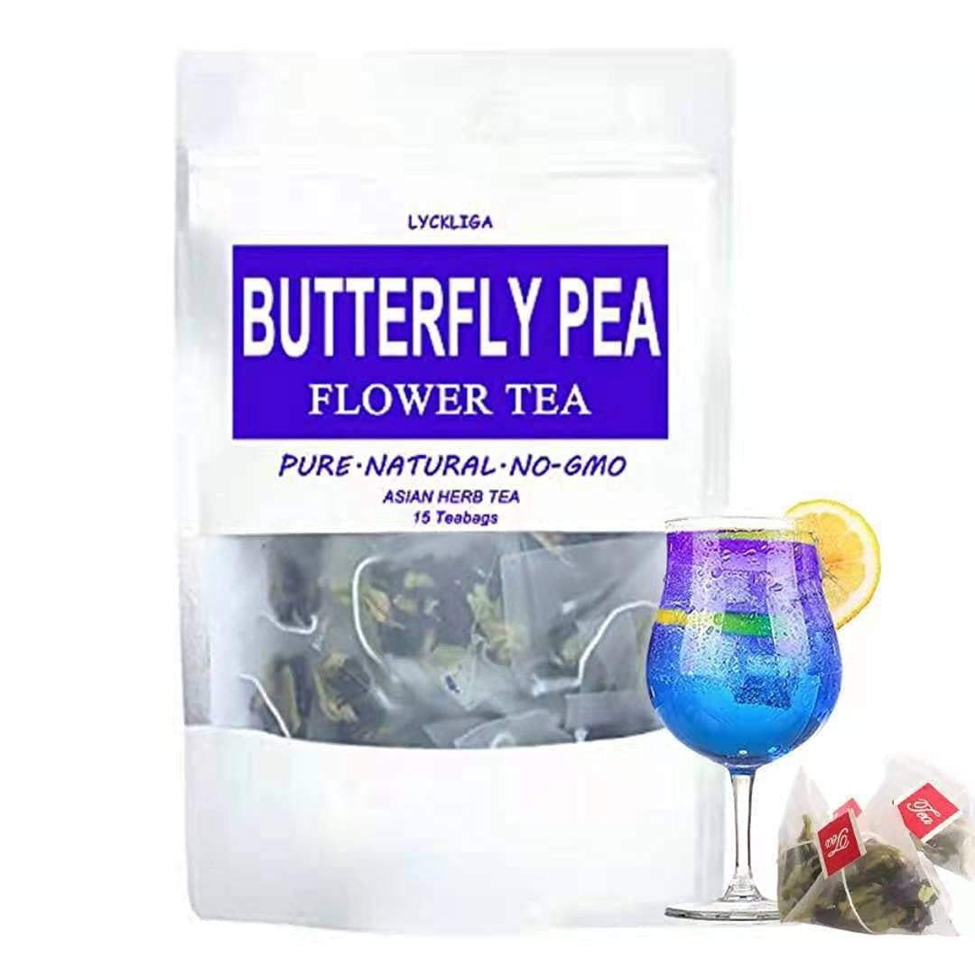 Butterfly Pea Flower Tea 15 Pyramid Bags, Clitoria Ternatea...