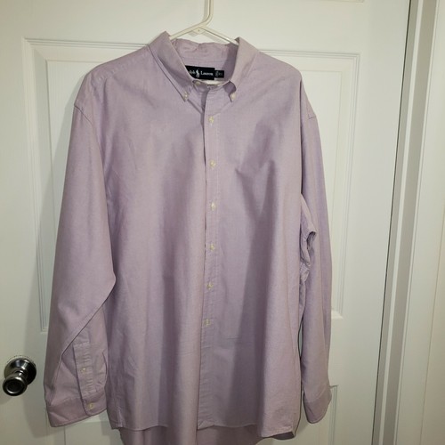 Ralph Lauren Lavendel/Grau Herren Hemd Größe Classic Fit XXL - Bild 2 von 5