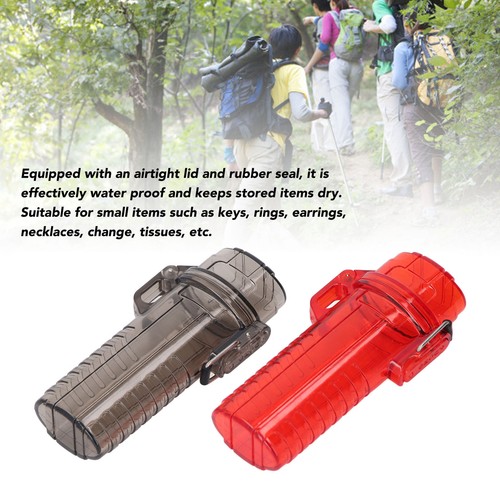 2Pcs Camping Plastic Water Proof Pocket Storage Tube Organizer Holder Container - Picture 10 of 28