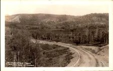Vintage RPPC photo postcard La Verendrye Trail Highway West of Morden 