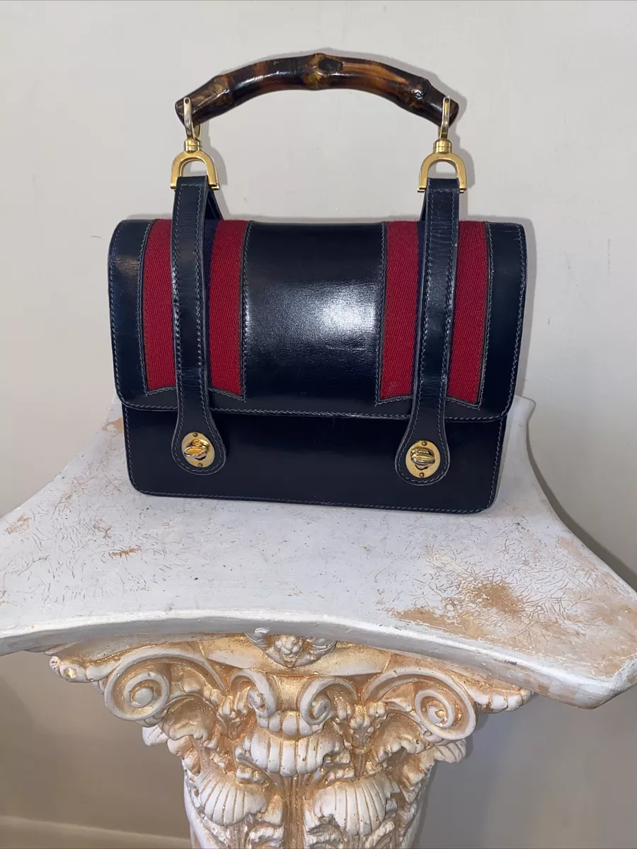 Gucci Vintage - Web Leather Shoulder Bag - Red - Leather Handbag