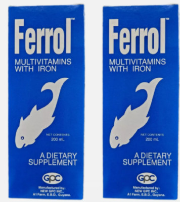 2 X Ferrol Multivitamines With Iron A Dietary Supplement 200ml