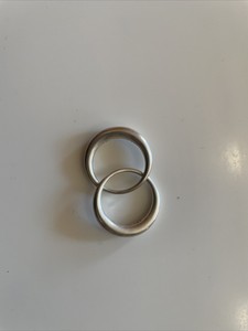 Georg Jensen Sterling Silver Double Ring No 447 Luna Ring Size 52 (US 6)