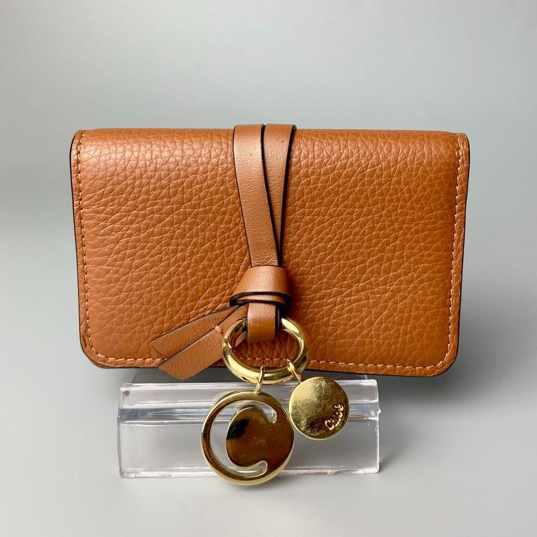 Chloe Alphabet Card Case Card Wallet Business Holder Snap