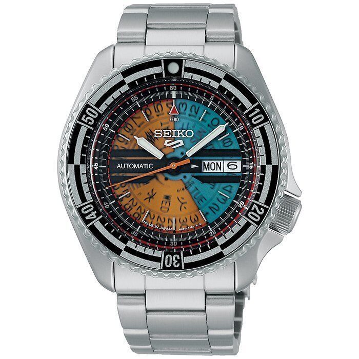 や*く様 SEIKO5 Seiko 5 Sports Blue/Orange Men's Watch - SBSA177 for sale