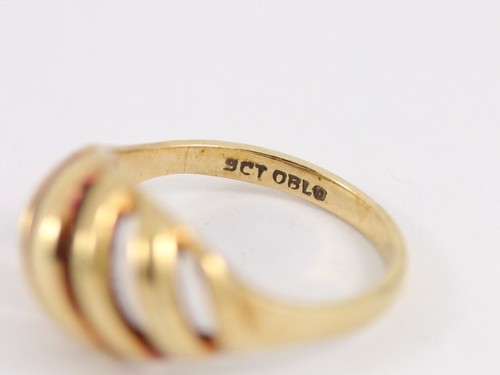 Gorgeous Ladies Ring 9ct Gold Stunning Size N 375 3.2g Cb6 - Picture 5 of 5