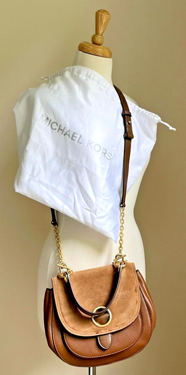 Pre-Owned MICHAEL Michael Kors Isadore Crossbody Saddle Bag, Brown,  $378!