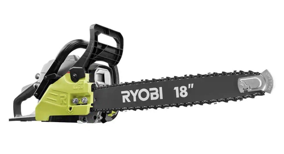 RYOBI 18 in. 38cc 2-Cycle Gas Chainsaw with Heavy Duty Case Local