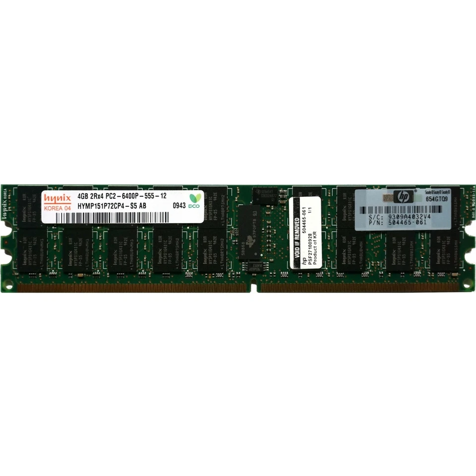 Hynix | HP | HYMP151P72CP4-S5 | 504465-061 | 4GB PC2-6400P - Image 2 of 3