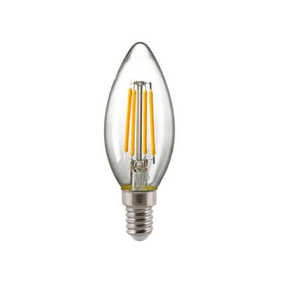 SIGOR 4,5W Kerze Filament klar E14 470lm 2700K dimmbar LED Lampe C35