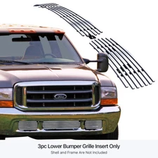 For 2000-2004 Ford Excursion/F-350/450/550 Bumper Chrome Billet Grille Insert