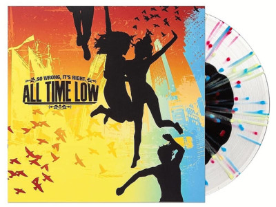 ALL TIME LOW ''So Wrong It's Right'' Black Clear Yellow Blue Splatter LP Vinyl NEW
