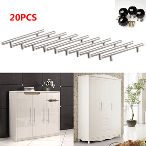 Chrome T Bar Handles Stainless Steel Kitchen Cupboard Cabinet Pull Image Is Loading Chrome T Bar Handles Stainless Steel Kitchen Cupboard