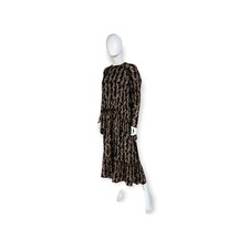 Zara Black Floral Long Sleeve Dress