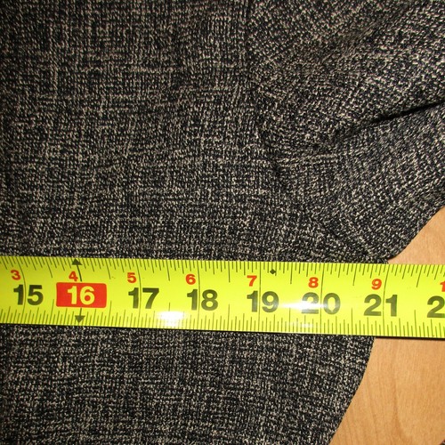 Kari New York Women's 16 Zip Front Blazer Jacket Charcoal Washable Tweed Slubbed - Picture 17 of 24