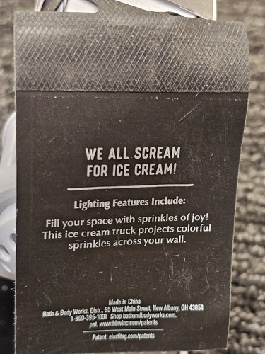 Bath & Body Works • ICE CREAM TRUCK • Projection Wallflower Nightlight Plug-In - Picture 6 of 7