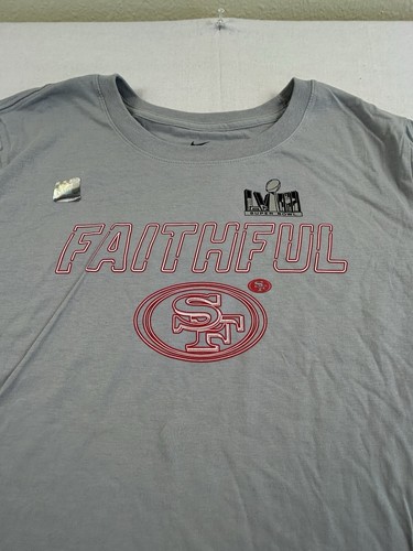 San Francisco 49ers Nike Super Bowl LVIII SF Faithful T Shirt Womens Lg New - Picture 4 of 5