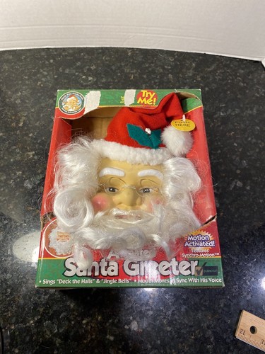 Santa Claus Greeter 1998 Gemmy North Pole sings mouth moves motion activated - Picture 6 of 6