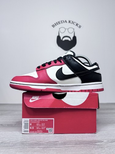 Size 8 - Nike Dunk Low EMB x NBA 75th Anniversary Bulls 2021 DD3363-100 Preowned - Picture 2 of 9
